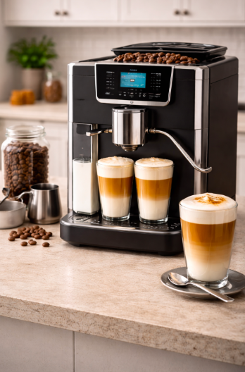 Cafeteras superautomáticas en cocina moderna
