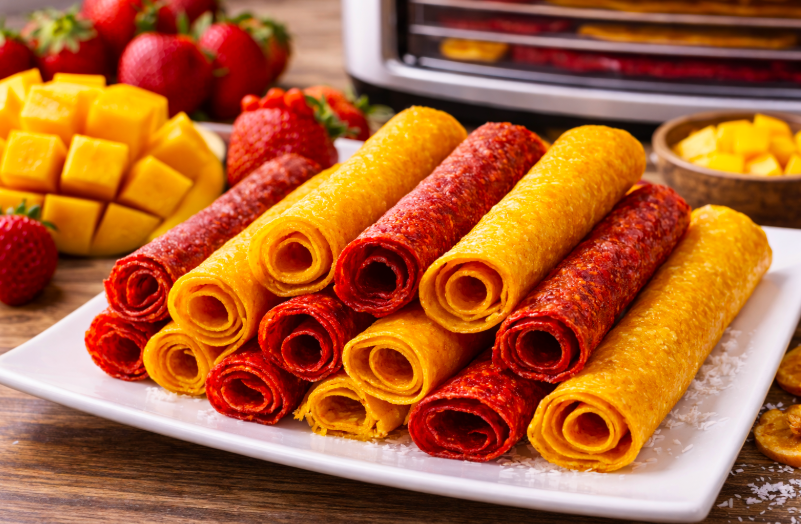 Rollups de fresa y mango