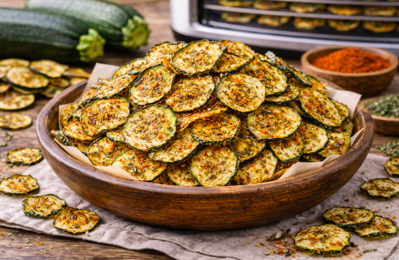 Chips de calabacín con especias